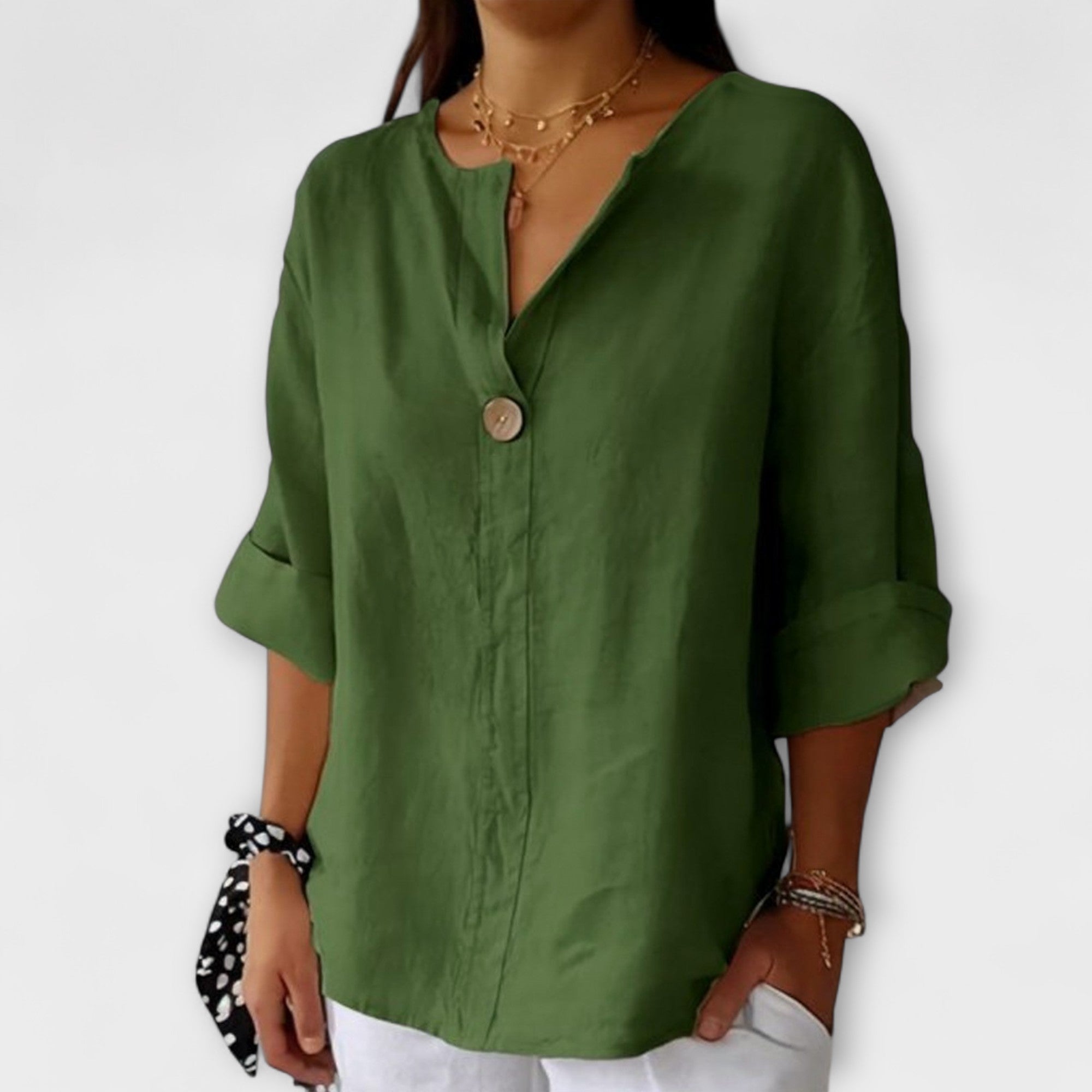 ARIA – LAIDBACK CHIC BUTTON BLOUSE