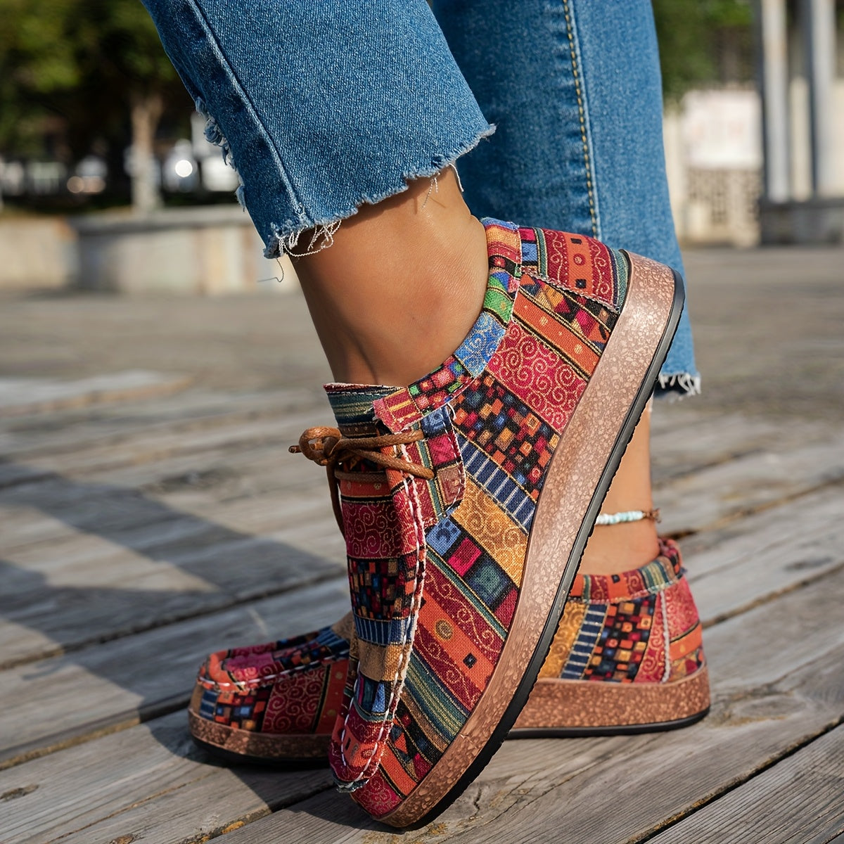 ADELINE – VIBRANT PATCHWORK COMFORT SNEAKERS