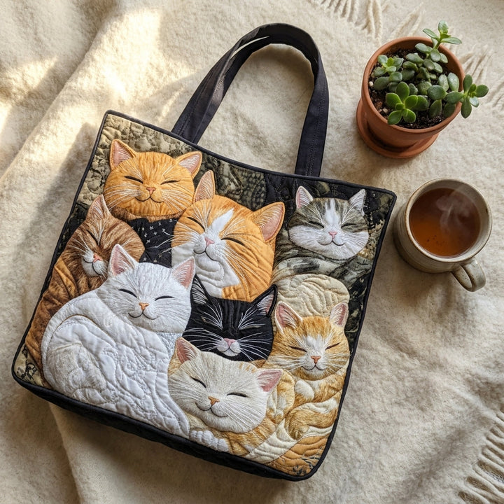 Sac Artisanal Matelassé - Chatons Endormis