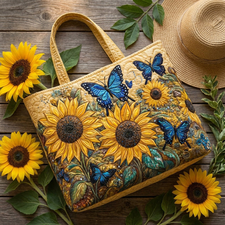 Sac Artisan - Tournesols et Papillons Bleus