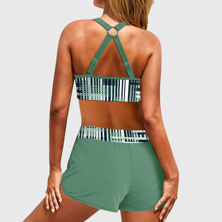 Janelle - Bikini à Taille Haute Rayé