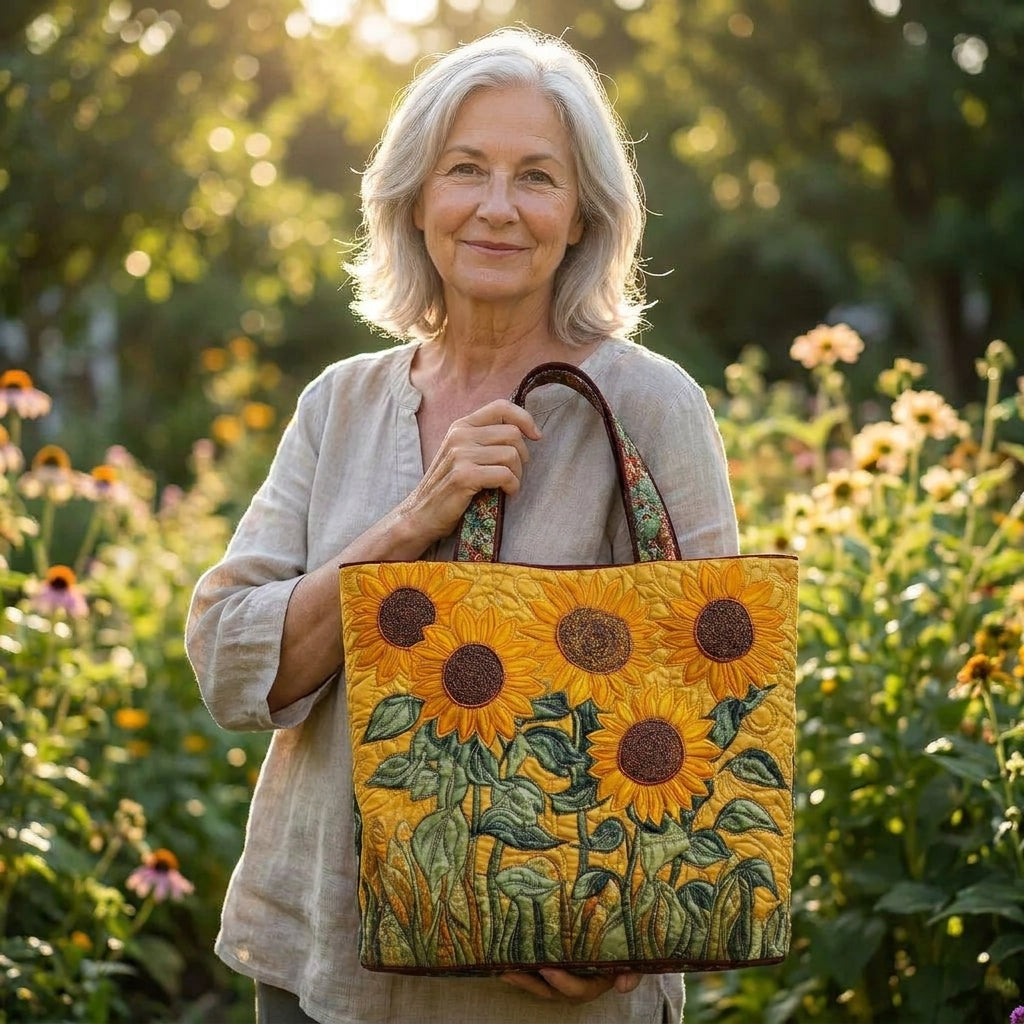Sac Matelassé Classique - Tournesols