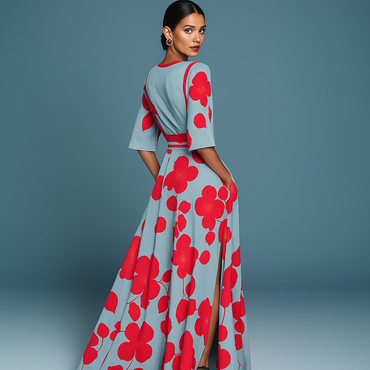 Barbara | Robe Élégante à Fleurs