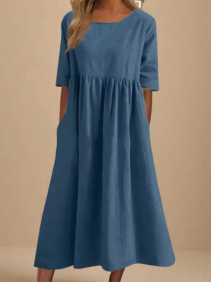 Emily | Robe Classique à Manches Mi-Longues