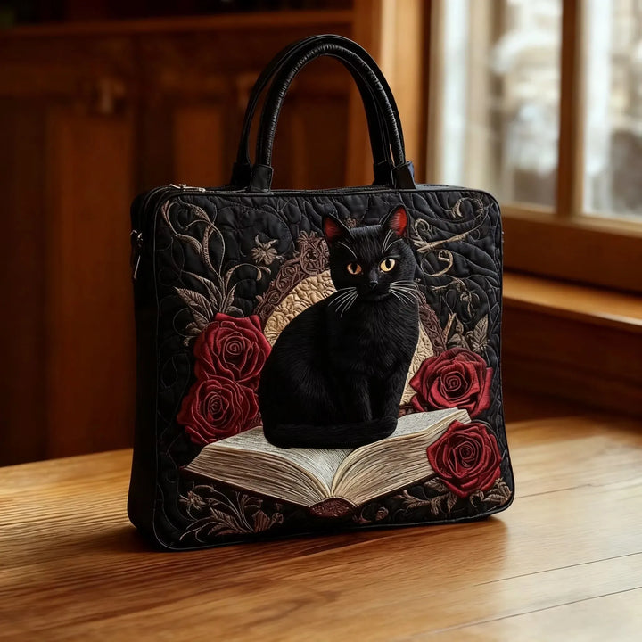 Sac Artisan Matelassé - Chat Noir sur Livres