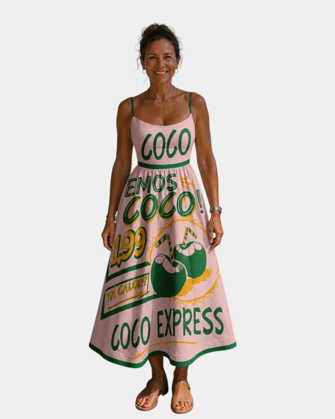 Abélia | Robe midi à motif