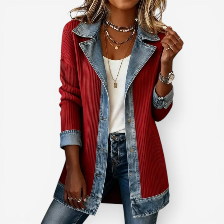Sylvie | Veste en Tricot Indigo d'Été