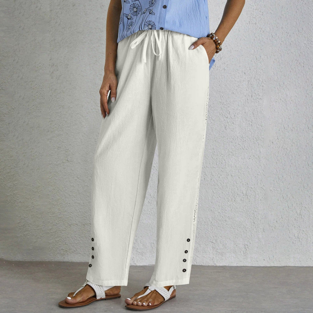 Shania - Pantalons Relaxed avec Boutons