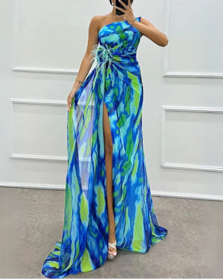 Sandra | Robe Drapée Vibrante