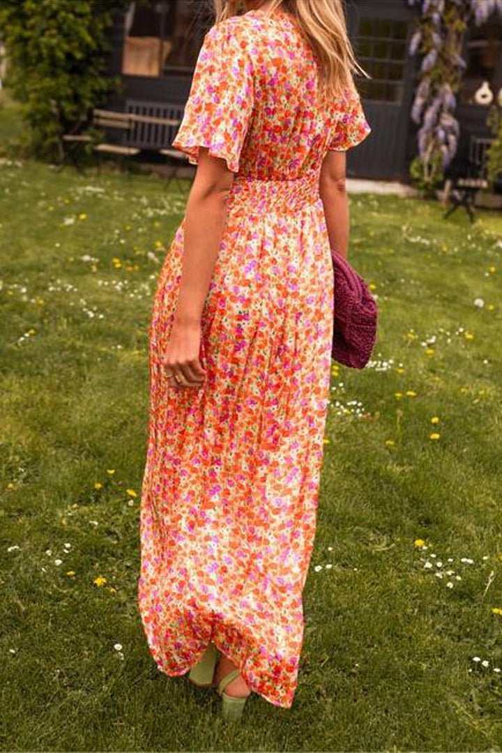 Natalie | Robe Maxi Imprimée Flatteuse