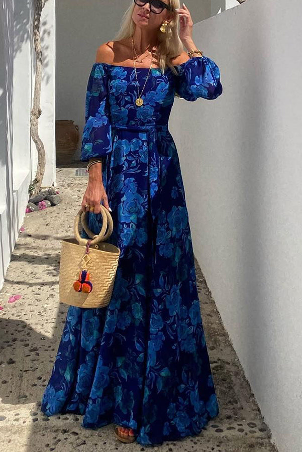 Francesca | Robe longue avec imprimé floral