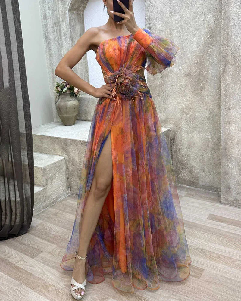 Helen | Robe Élégante Colorée