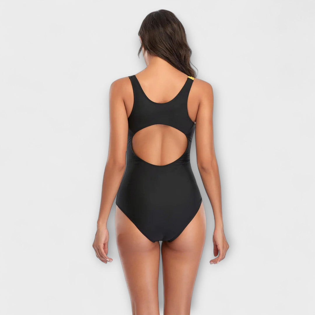 Maillot de Bain Complet Sportif avec Décolleté au Dos