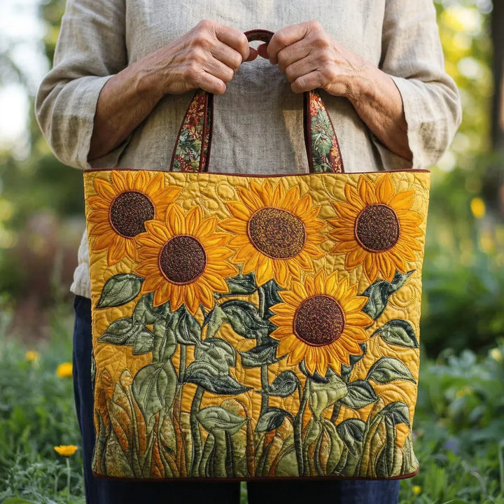 Sac Matelassé Classique - Tournesols
