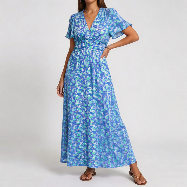 Natalie | Robe Maxi Imprimée Flatteuse