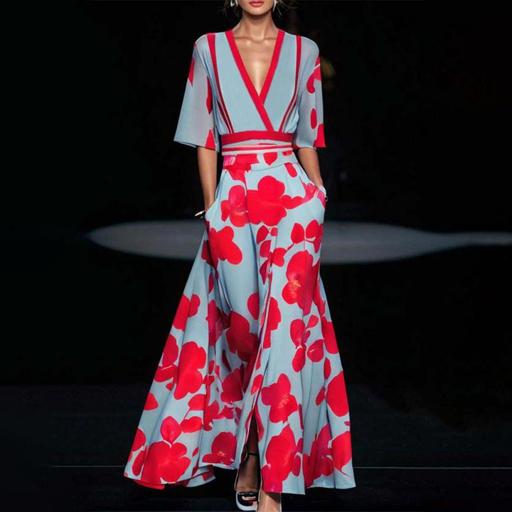 Barbara | Robe Élégante à Fleurs